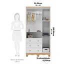 Ver imagem 4 de Jogo de Quarto Infantil Uli Guarda Roupa 3 Portas e Berço Branco Brilho/amêndoa - Móveis Peroba