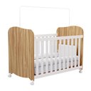 Ver imagem 5 de Jogo de Quarto Infantil Uli Guarda Roupa 3 Portas e Berço Branco Brilho/amêndoa - Móveis Peroba