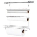 Ver imagem 1 de Porta Rolos Triplo Cozinha Serrilhado Cromado 4261 Jomer