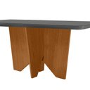 Ver imagem 2 de Mesa Sala de Jantar Evora 180cm Em MDF e Vidro Com Canto Copo