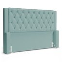 Ver imagem 1 de Cabeceira Atena para Cama Box King Size 195cm Capitonê com Frame Veludo Acqua - Desk Design
