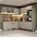 Ver imagem 1 de Armário de Cozinha Completa de Canto 445cm Crema Nice Madesa 02