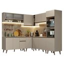 Ver imagem 2 de Armário de Cozinha Completa de Canto 445cm Crema Nice Madesa 02
