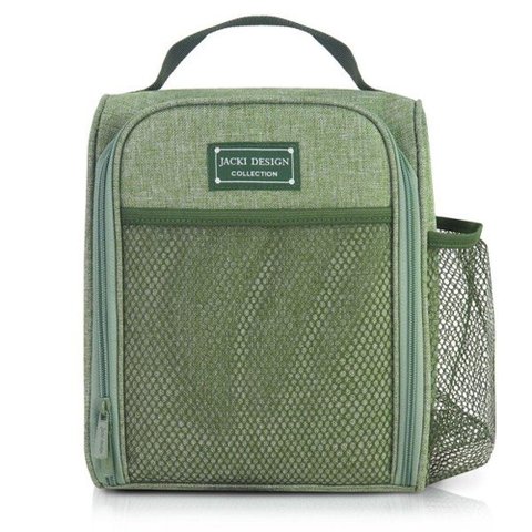 Conjunto Bolsa Térmica C- Bolsos e Pote de Marmita, Garrafa 430 Ml e Porta Talheres Verde