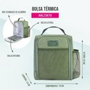 Ver imagem 2 de Conjunto Bolsa Térmica C- Bolsos e Pote de Marmita, Garrafa 430 Ml e Porta Talheres Verde