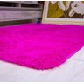 Tapete de Sala Peludo Felpudo 140 x 200cm - Fúcsia - Liso - 4