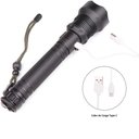 Ver imagem 4 de Lanterna Led XHL-P90 Super Potente Em Alumínio Com 2 Baterias Recarregaveis BM-8503