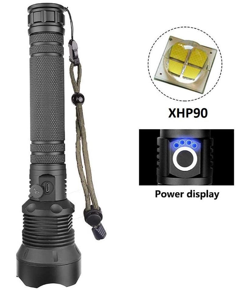 Lanterna Led XHL-P90 Super Potente Em Alumínio Com 2 Baterias Recarregaveis BM-8503 - 3
