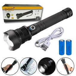 Lanterna Led XHL-P90 Super Potente Em Alumínio Com 2 Baterias Recarregaveis BM-8503 - 5