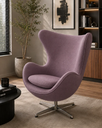 Ver imagem 2 de Poltrona Egg em Tecido Suede Lilás