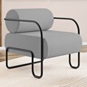 Ver imagem 2 de Kit 02 Poltronas Decorativas Orgânica Living Miska Linho Cinza - Desk Design