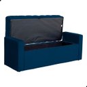 Ver imagem 6 de Kit Cabeceira e Calçadeira Baú Emma Suede Solteiro 90 Cm