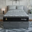 Ver mais imagens de Cama Box Baú Casal Colchão Comfort Class Pillow Top 138x188 Preto/suede Cinza