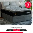 Ver imagem 5 de Cama Box Baú Casal Colchão Comfort Class Pillow Top 138x188 Preto/suede Cinza