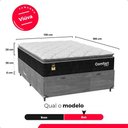 Ver imagem 4 de Cama Box Baú Casal Colchão Comfort Class Pillow Top 138x188 Preto/suede Cinza