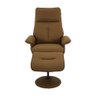 Cadeira Poltrona de Massagem Reclinável e Giratória Arizona com Apoio de Pés Pu Caramelo G56 - Gran  - 5
