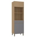 Ver imagem 1 de Torre Quente Modulado 70cm 2 Nichos 1 Gaveta 4 Portas Slim Luciane