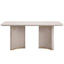 Ver mais imagens de Mesa de Jantar 6 Lugares Retangular Tampo com Vidro 180cm Monet D05 Off White - Lyam Decor