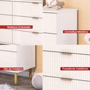 Ver imagem 6 de Cômoda Ditália 6 Gavetas Dm-240 Cor:branco
