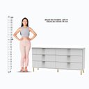 Ver imagem 5 de Cômoda Ditália 6 Gavetas Dm-240 Cor:branco