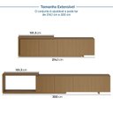 Ver imagem 5 de Rack Extensível para TV até 75 Polegadas 300x56cm Aruá CabeCasa MadeiraOriginals Marrom Jatobá