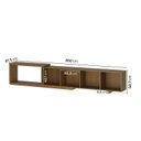 Ver imagem 4 de Rack Extensível para TV até 75 Polegadas 300x56cm Aruá CabeCasa MadeiraOriginals Marrom Jatobá