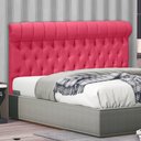 Ver imagem 2 de Cabeceira Tóquio 120 cm Suede Vermelho