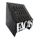 Ver imagem 1 de Porta Facas Faqueiro Organizador de Cozinha Gourmet Bbq Decor Silver