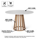 Ver imagem 2 de Mesa de Jantar Redonda 6 Lugares 120cm Gabi Branco/jade - Straub Web