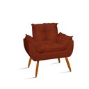 Ver imagem 2 de Kit Luxo 02 Poltronas Amamentação Suede + 1 Puff Pés Palito Cor:terracota