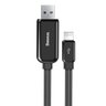 Cabo Lightning Baseus Glowing Data 2.4A 1m-preto - 1