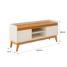 Conjunto Buffet e Rack para Tv 50 Polegadas Ripado 136cm - 4