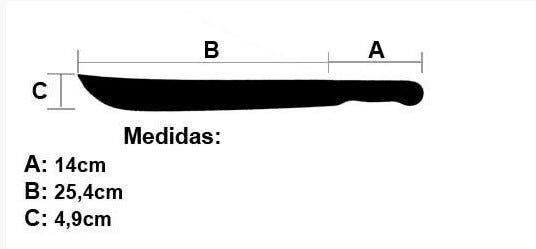 Facão Pantaneiro Wenzel 10" Cabo Madeira com Bainha Simples - 8