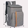 Mochila Térmica Cooler 18l Cinza Impermeável Marmita Viagem - 5