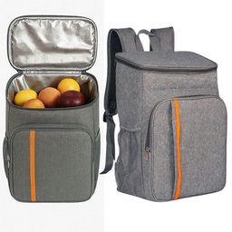 Mochila Térmica Cooler 18l Cinza Impermeável Marmita Viagem - 3