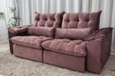 Ver imagem 4 de Sofá Retrátil e Reclinável Ipanema 1,50m em Tecido Veludo C/pillow Nos Braços - Montagem Inclusa:ros