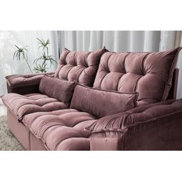 Sofá Retrátil e Reclinável Ipanema 1,50m em Tecido Veludo C/pillow Nos Braços - Montagem Inclusa:ros - 5
