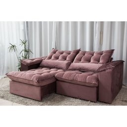 Sofá Retrátil e Reclinável Ipanema 1,50m em Tecido Veludo C/pillow Nos Braços - Montagem Inclusa:ros - 2