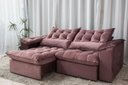 Ver imagem 2 de Sofá Retrátil e Reclinável Ipanema 1,50m em Tecido Veludo C/pillow Nos Braços - Montagem Inclusa:ros