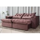 Ver imagem 1 de Sofá Retrátil e Reclinável Ipanema 1,50m em Tecido Veludo C/pillow Nos Braços - Montagem Inclusa:ros