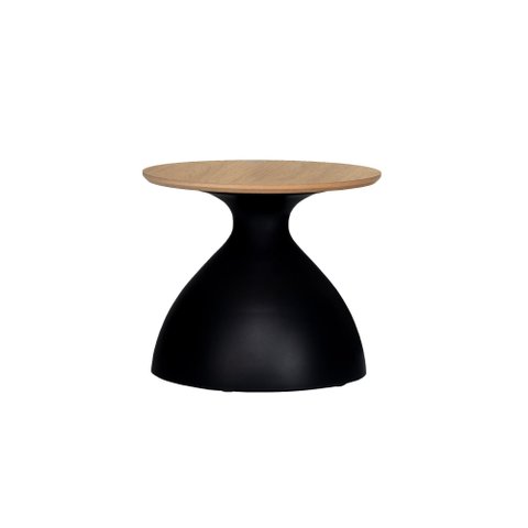 Mesa Lateral Fantian 40 Cm X 34,5 Cm Tauari/chumbo