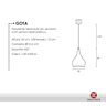 Pendente Luminária Gota 12cm Diâmetro x 22cm Altura - Escovado x Branco - 3
