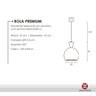 Pendente Luminária Bola M Premium 12cm Diâmetro x 19cm Altura - Branco Textura x Cobre Solido - 4