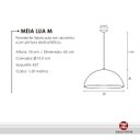 Ver imagem 3 de Pendente Luminária Meia Lua M 42cm Diâmetro x 18cm Altura - Amarelo x Branco