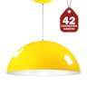 Pendente Luminária Meia Lua M 42cm Diâmetro x 18cm Altura - Amarelo x Branco - 1