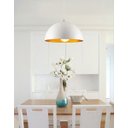 Ver imagem 2 de Pendente Luminária Meia Lua M 42cm Diâmetro x 18cm Altura - Amarelo x Branco