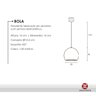 Pendente Luminária Bola 12cm Diâmetro x 12cm Altura - Marrom Textura x Branco - 3