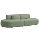 Ver imagem 1 de Sofá Orgânico Horizonte 4 Lugares 230cm Bouclé Verde Claro - Nexta Casa