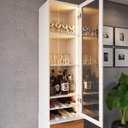 Ver imagem 3 de Cristaleira 2 Portas Reflecta Noble com Led e Espelho Mdp/mdf para Sala Moderna Off White/jequitiba