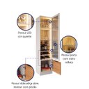 Ver imagem 4 de Cristaleira 2 Portas Reflecta Noble com Led e Espelho Mdp/mdf para Sala Moderna Off White/jequitiba